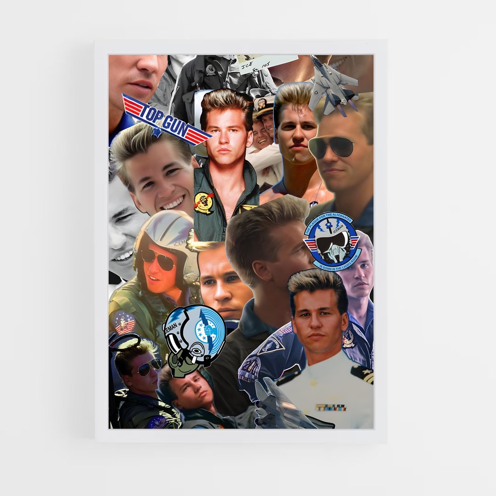 ap-iceman top gun-1 cadre Blanc
