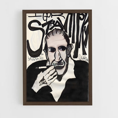 ap-igor stravinsky-4 cadre Bois foncé