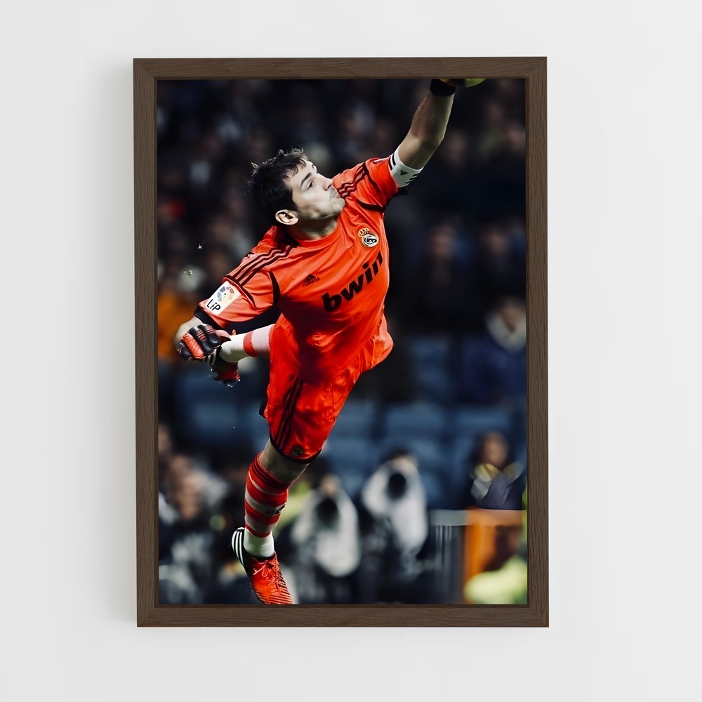 ap-iker casillas-4 cadre Bois foncé