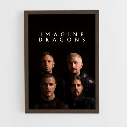 ap-imagine dragons-3 cadre Bois foncé