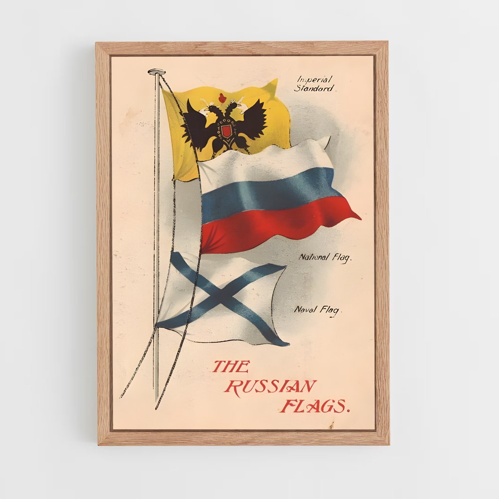 ap-imperial russia flag-2 cadre Bois clair