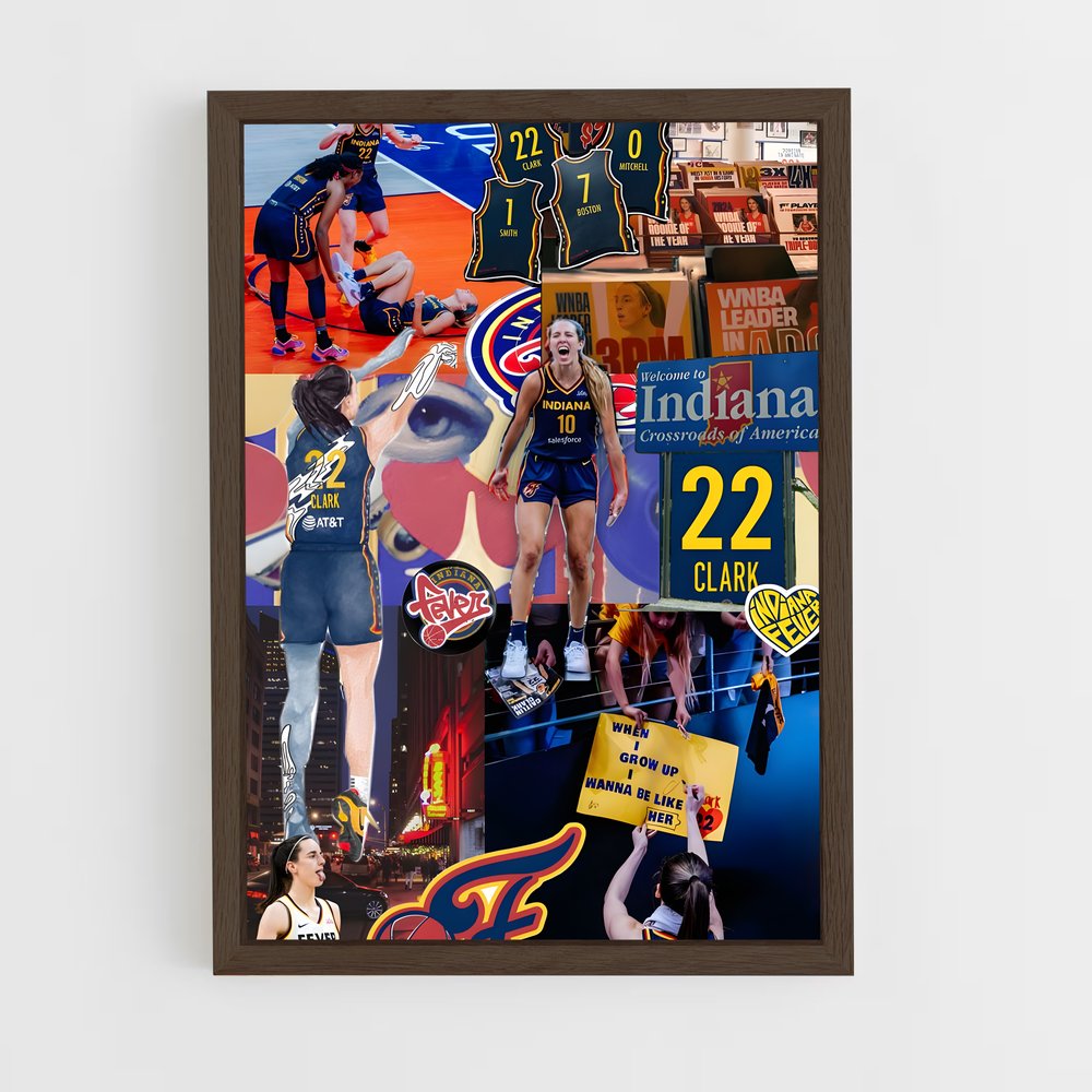 ap-indiana fever-4 cadre Bois foncé