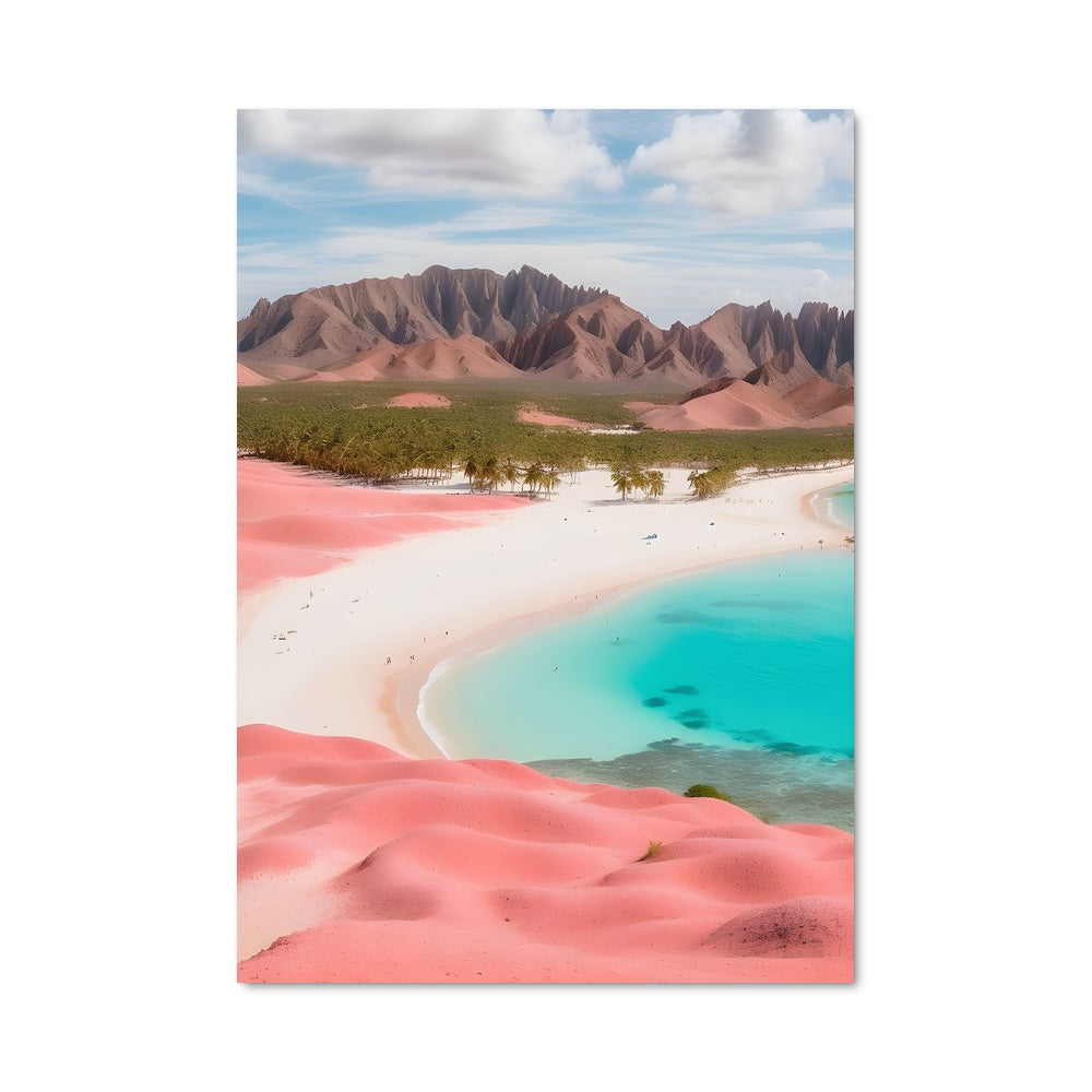 Poster Plage de Sable Rose