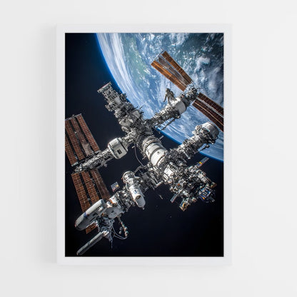 ap-international space station iss-1 cadre Blanc