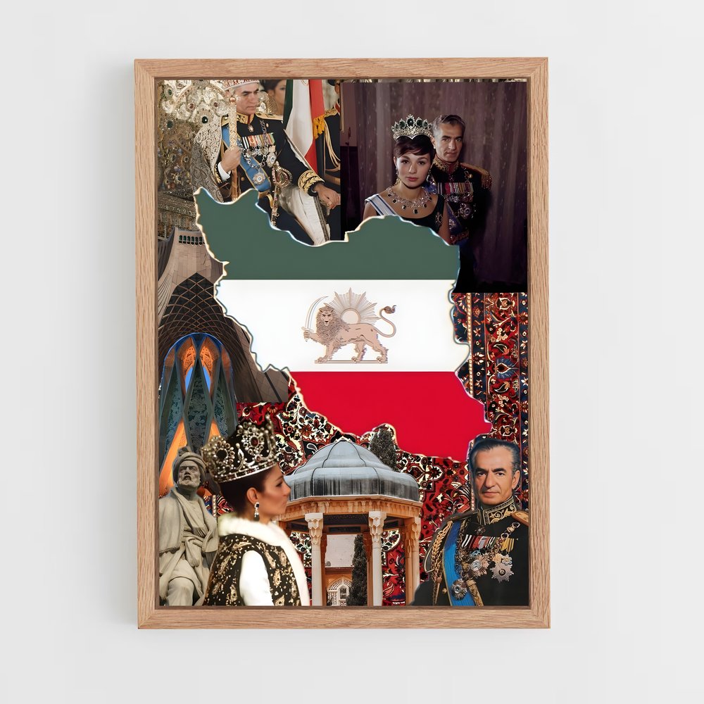 ap-iran flag-3 cadre Bois clair