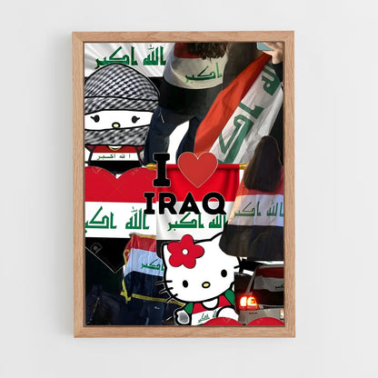 ap-iraq flag-7 cadre Bois clair