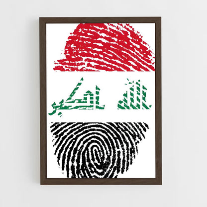 ap-iraq flag-8 cadre Bois foncé