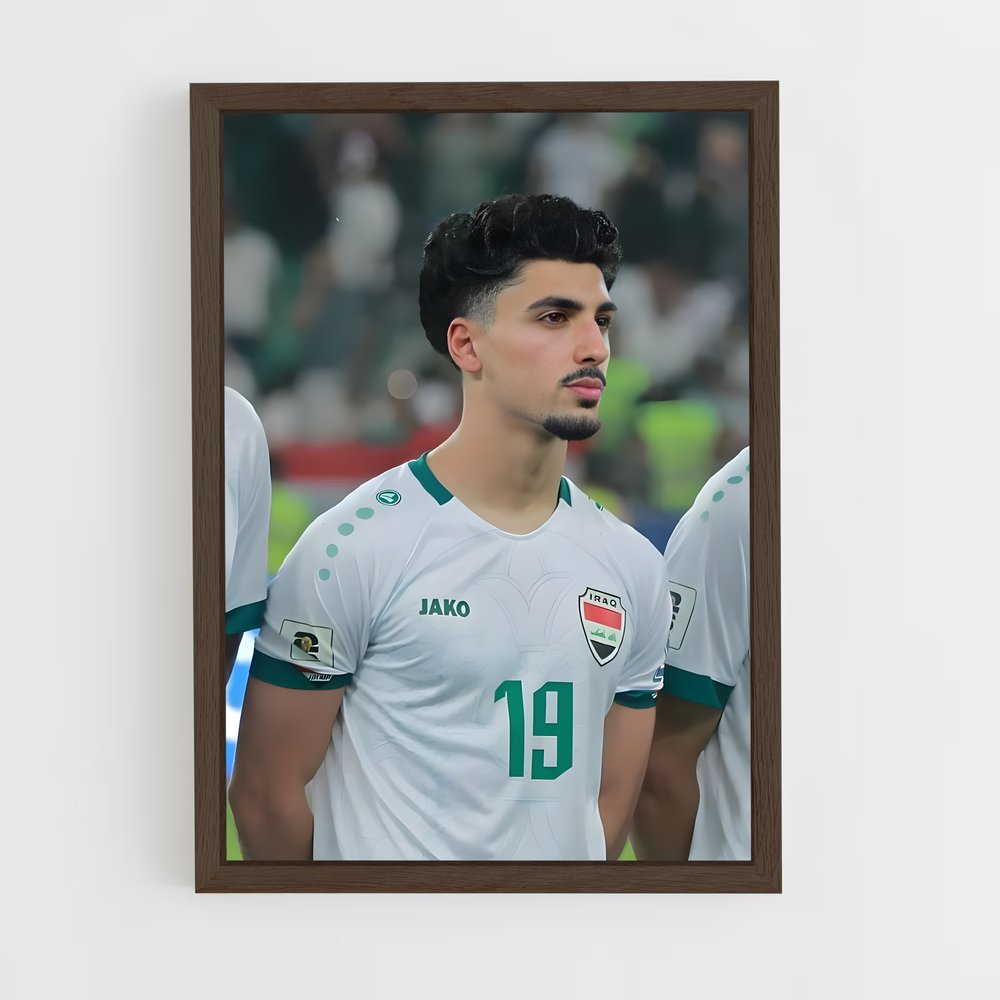 ap-iraq national football team-2 cadre Bois foncé