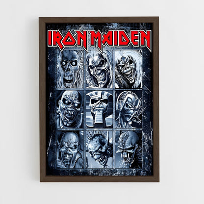 ap-iron maiden-1 cadre Bois foncé
