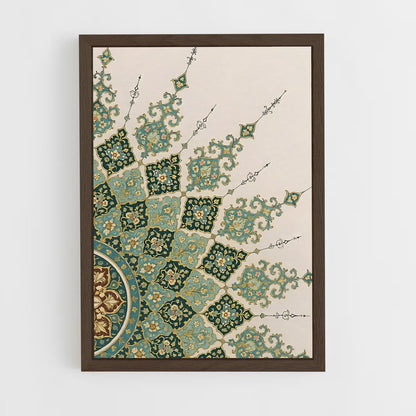 ap-islamic patterns-1 cadre Bois foncé