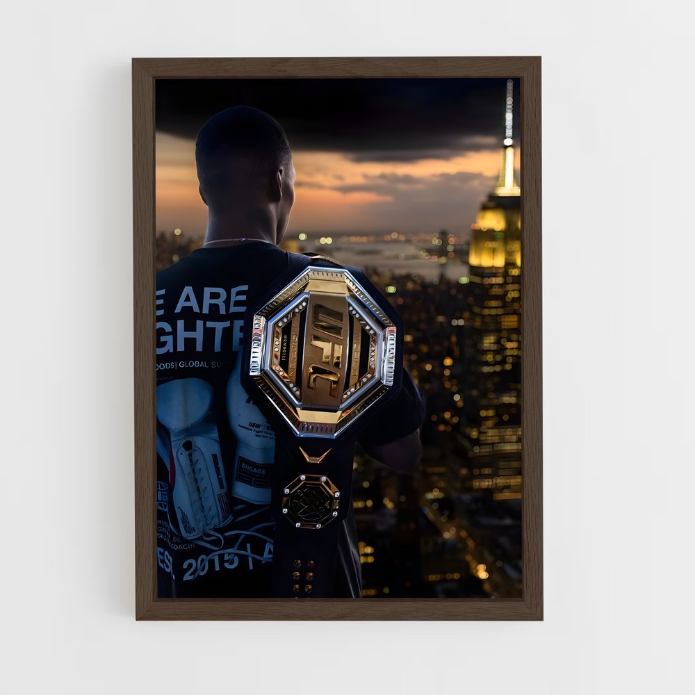 ap-israel adesanya-7 cadre Bois foncé