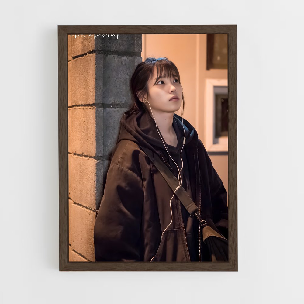 ap-iu lee ji-eun-6 cadre Bois foncé