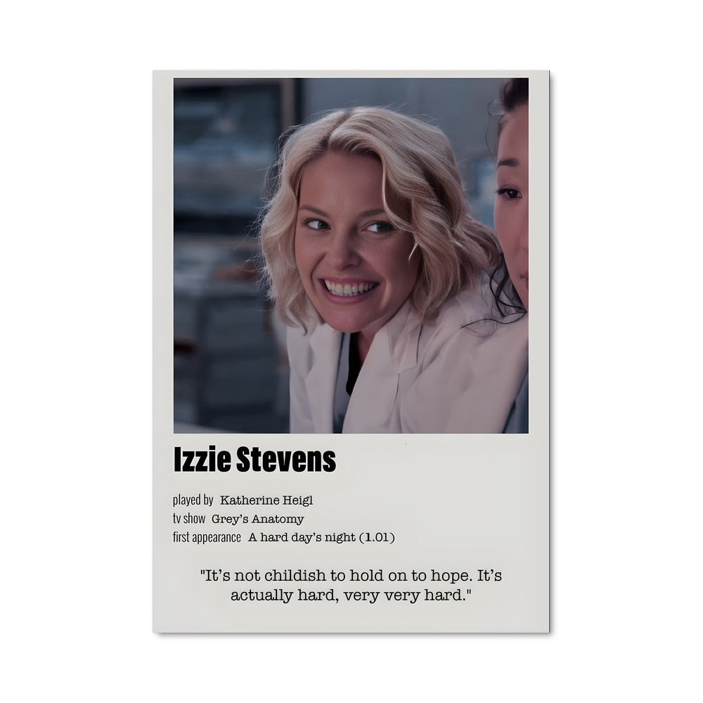 Poster Izzie en Blanc