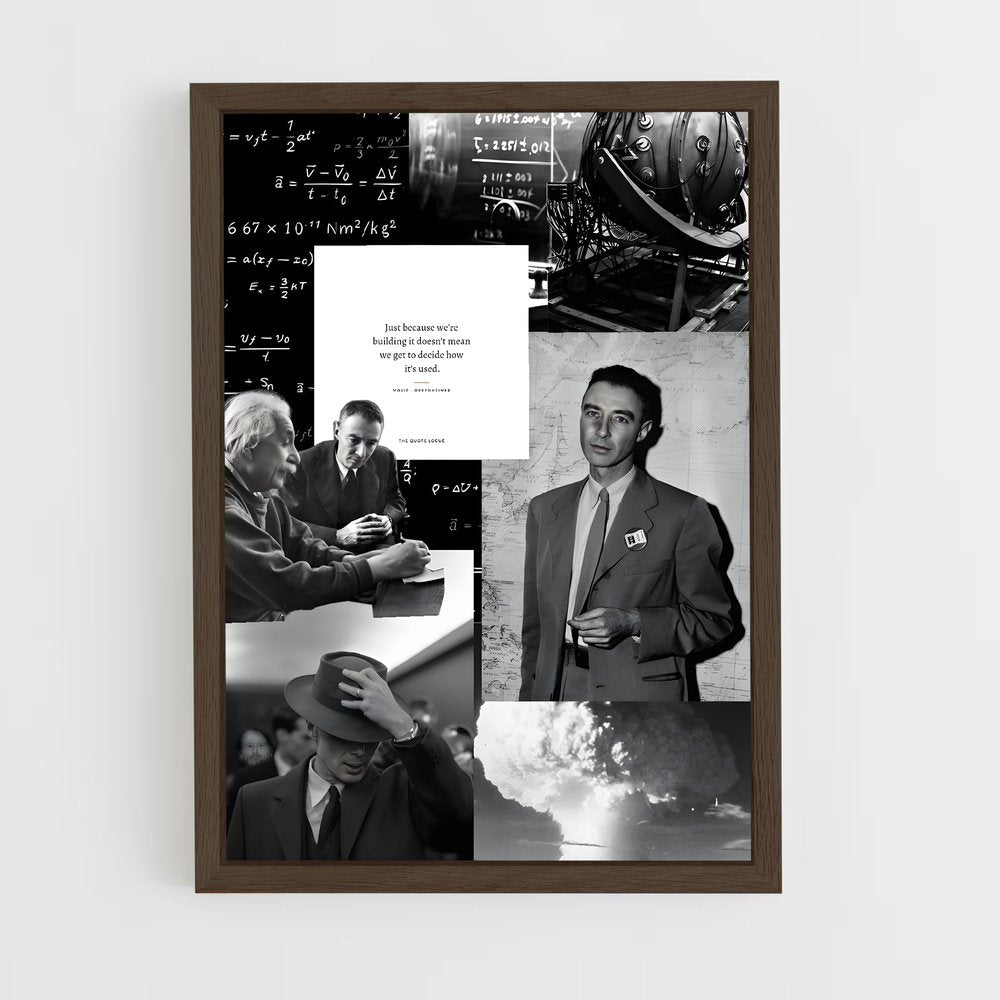 ap-j robert oppenheimer-4 cadre Bois foncé
