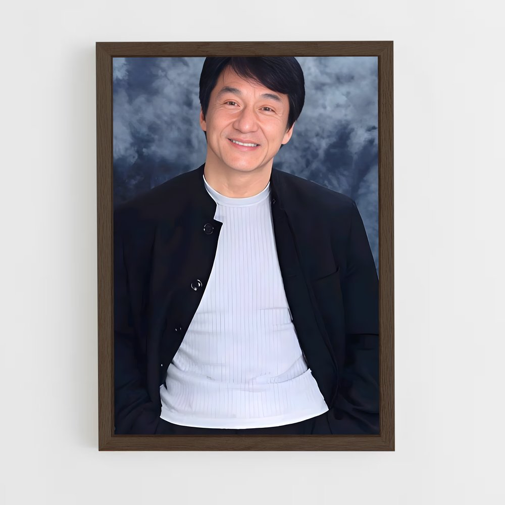 ap-jackie chan-5 cadre Bois foncé