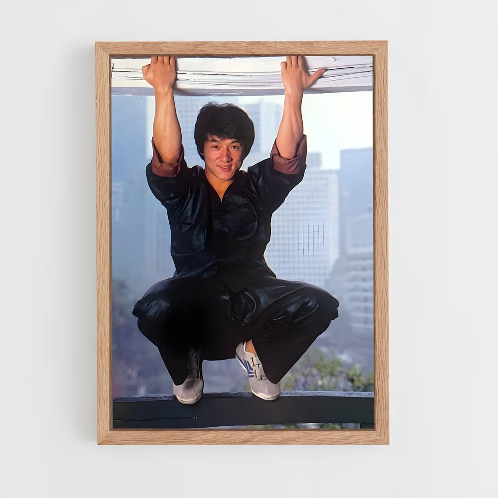 ap-jackie chan-6 cadre Bois clair