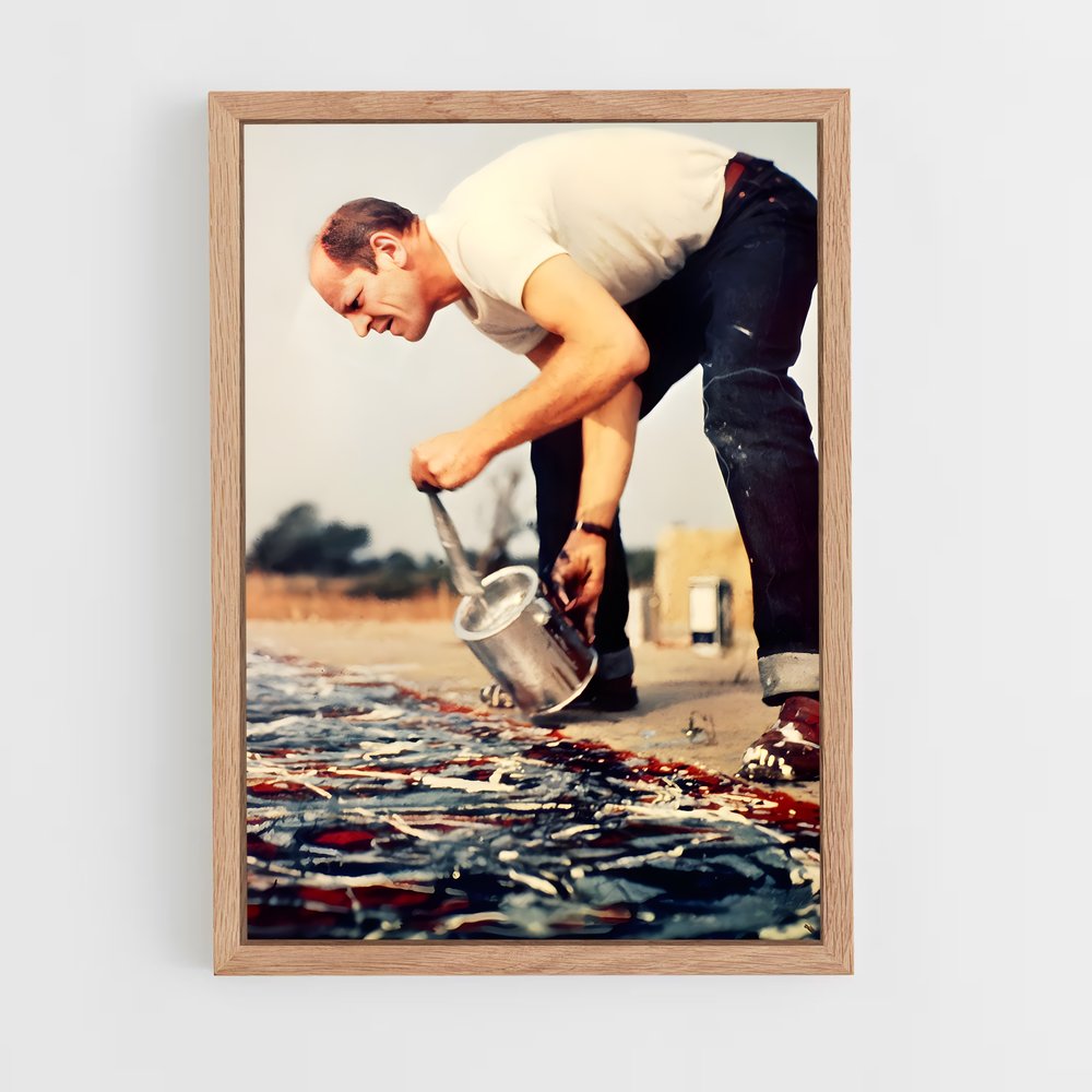 ap-jackson pollock-5 cadre Bois clair