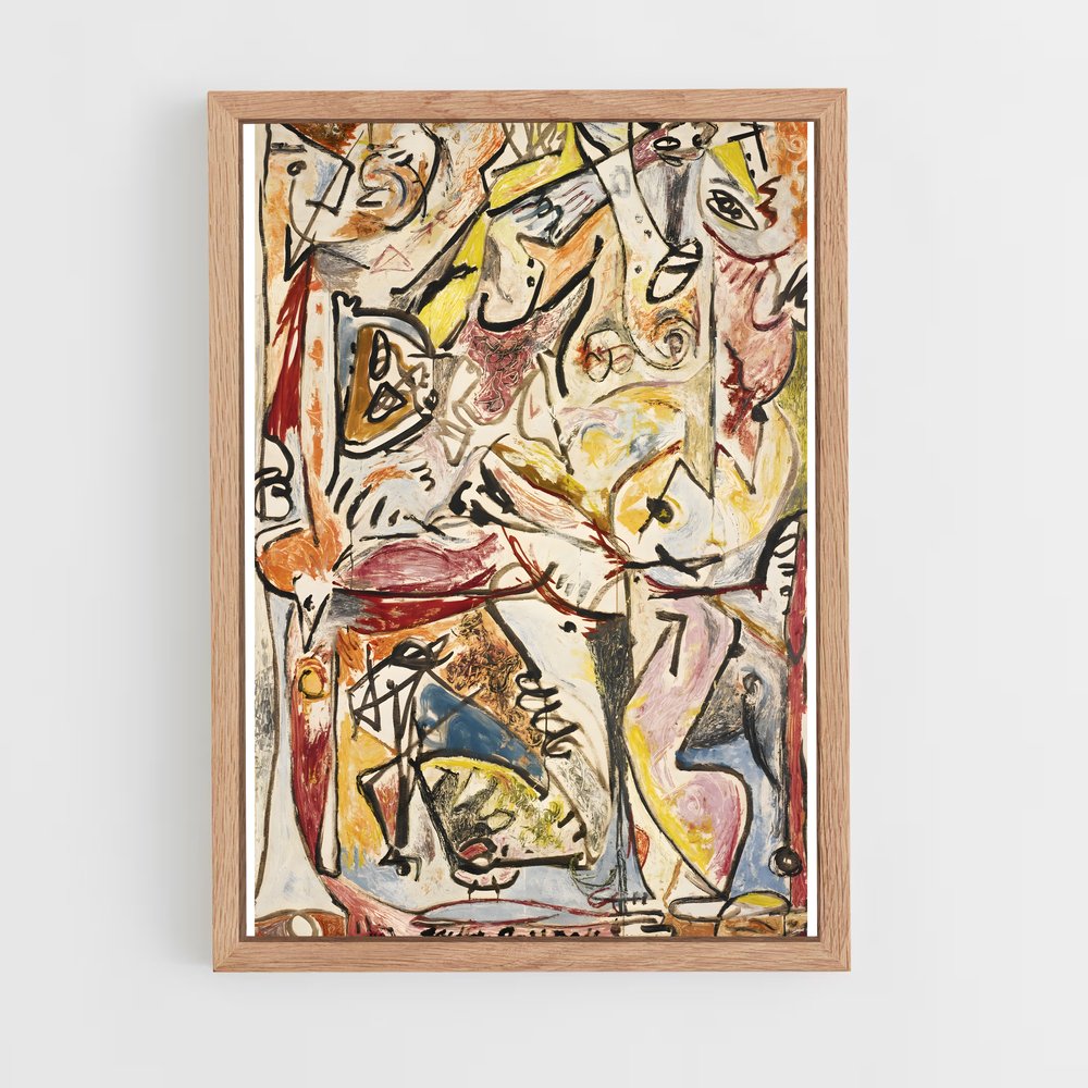 ap-jackson pollock-6 cadre Bois clair