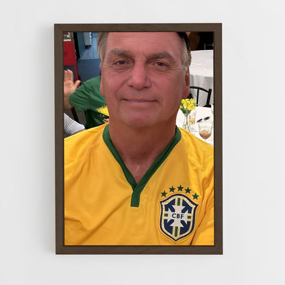 ap-jair bolsonaro-4 cadre Bois foncé