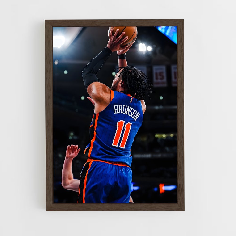 ap-jalen brunson-1 cadre Bois foncé