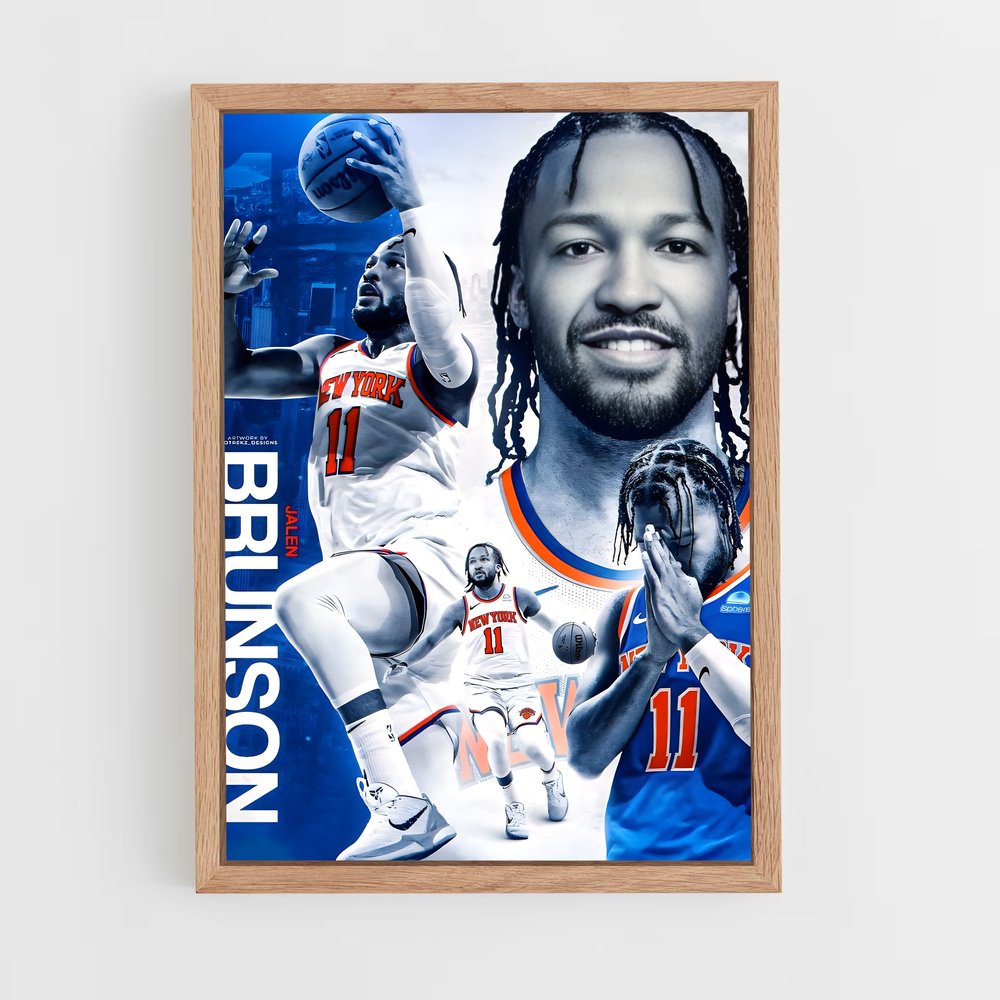 ap-jalen brunson-6 cadre Bois clair