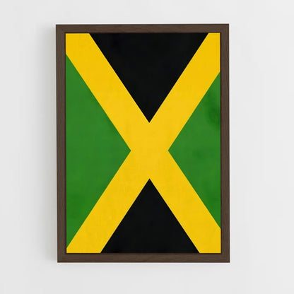 ap-jamaica flag-1 cadre Bois foncé