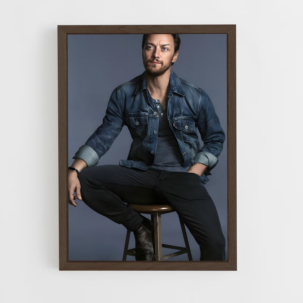 ap-james mcavoy-4 cadre Bois foncé