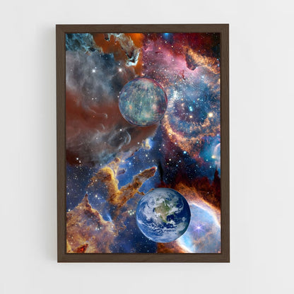 ap-james webb telescope-25 cadre Bois foncé