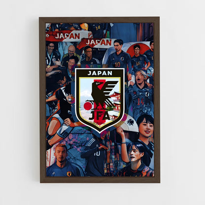 ap-japan national football team-1 cadre Bois foncé