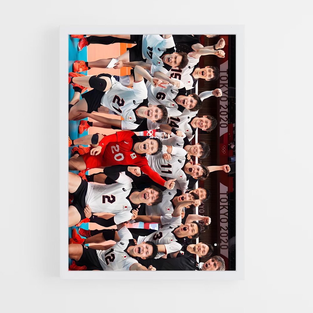 ap-japan national volleyball team-3 cadre Blanc