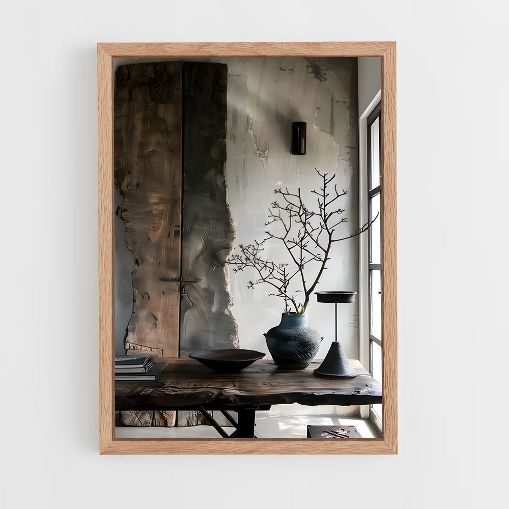 ap-japanese wabi-sabi-10 cadre Bois clair