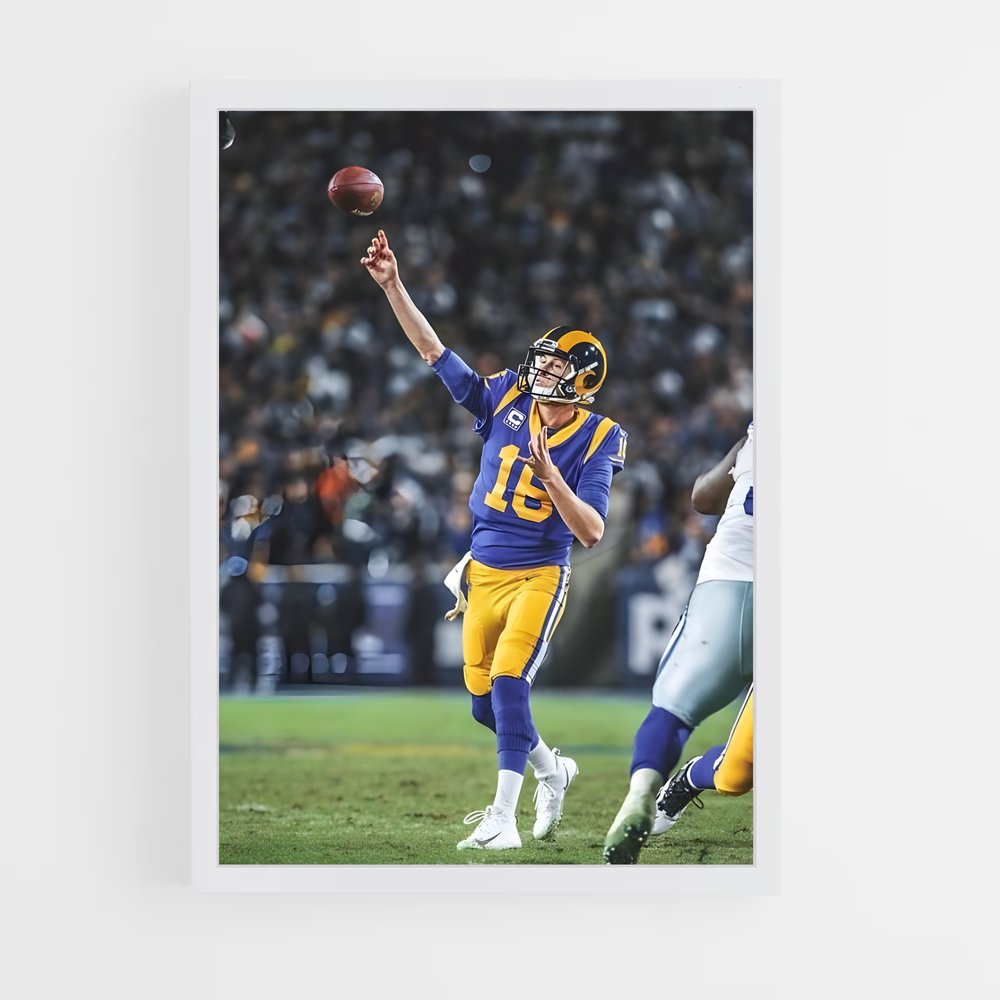 ap-jared goff-5 cadre Blanc
