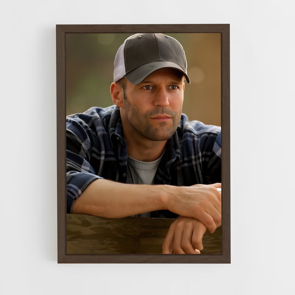 ap-jason statham-1 cadre Bois foncé