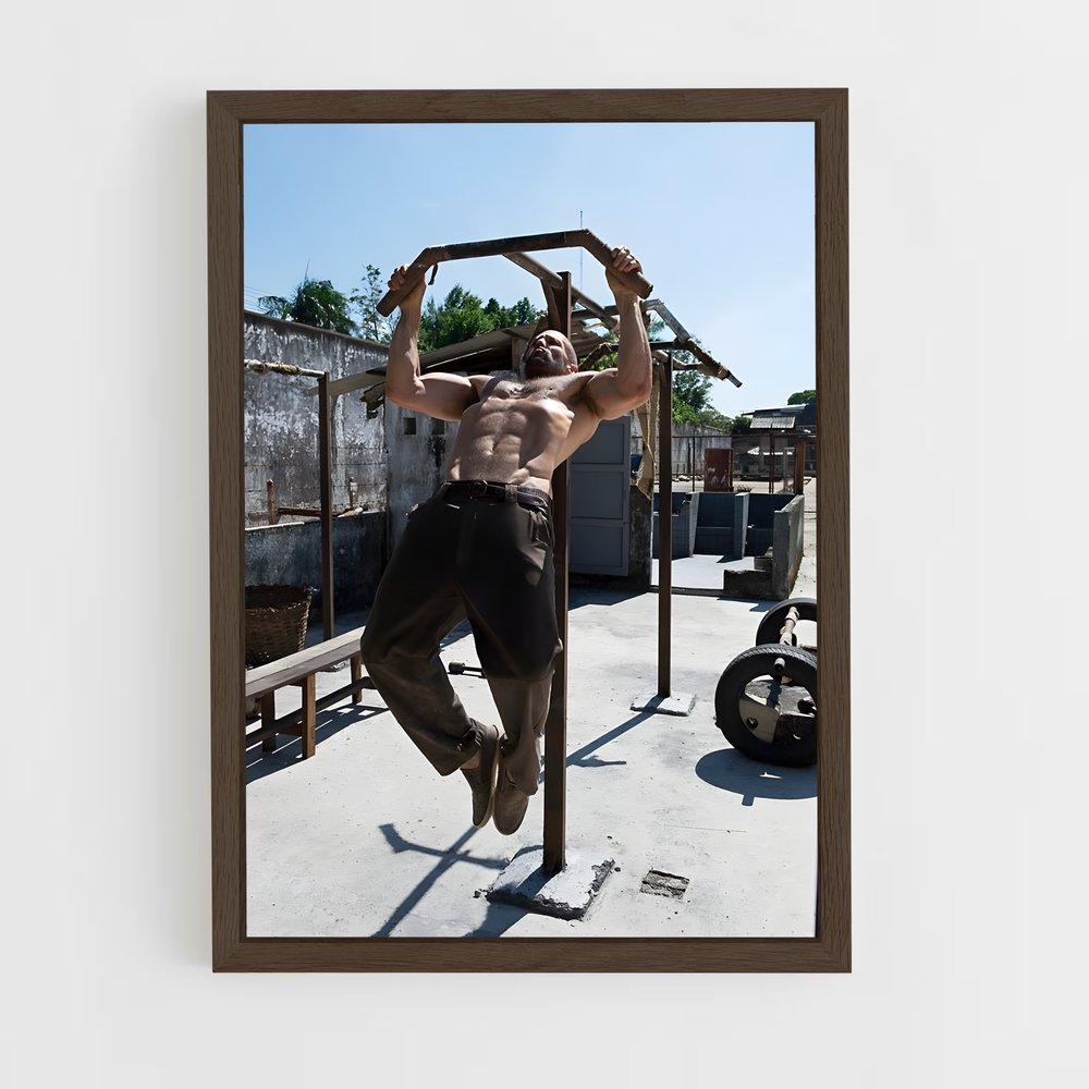ap-jason statham-10 cadre Bois foncé