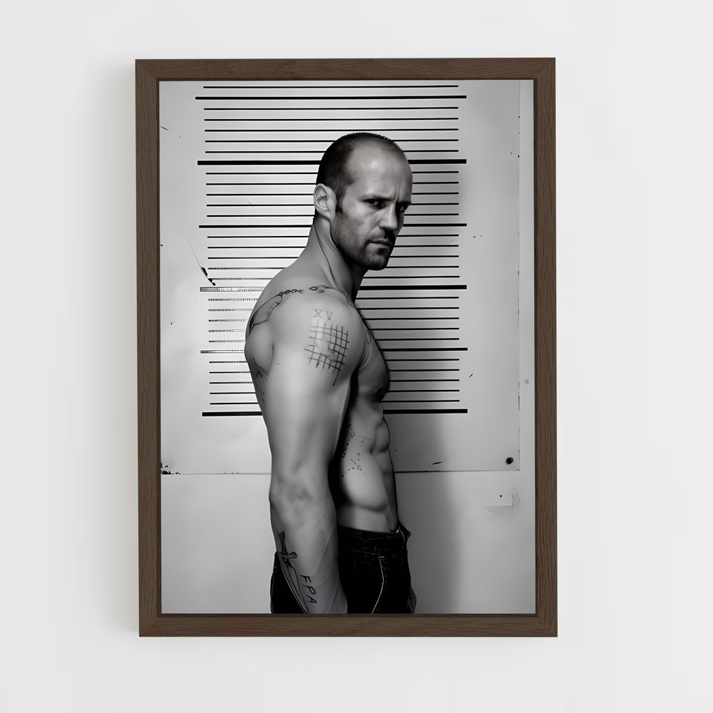 ap-jason statham-3 cadre Bois foncé