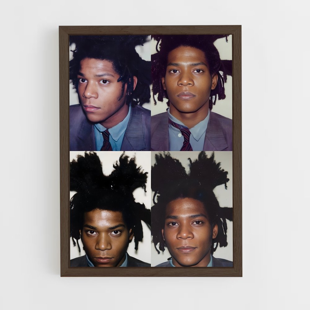 ap-jean-michel basquiat-2 cadre Bois foncé