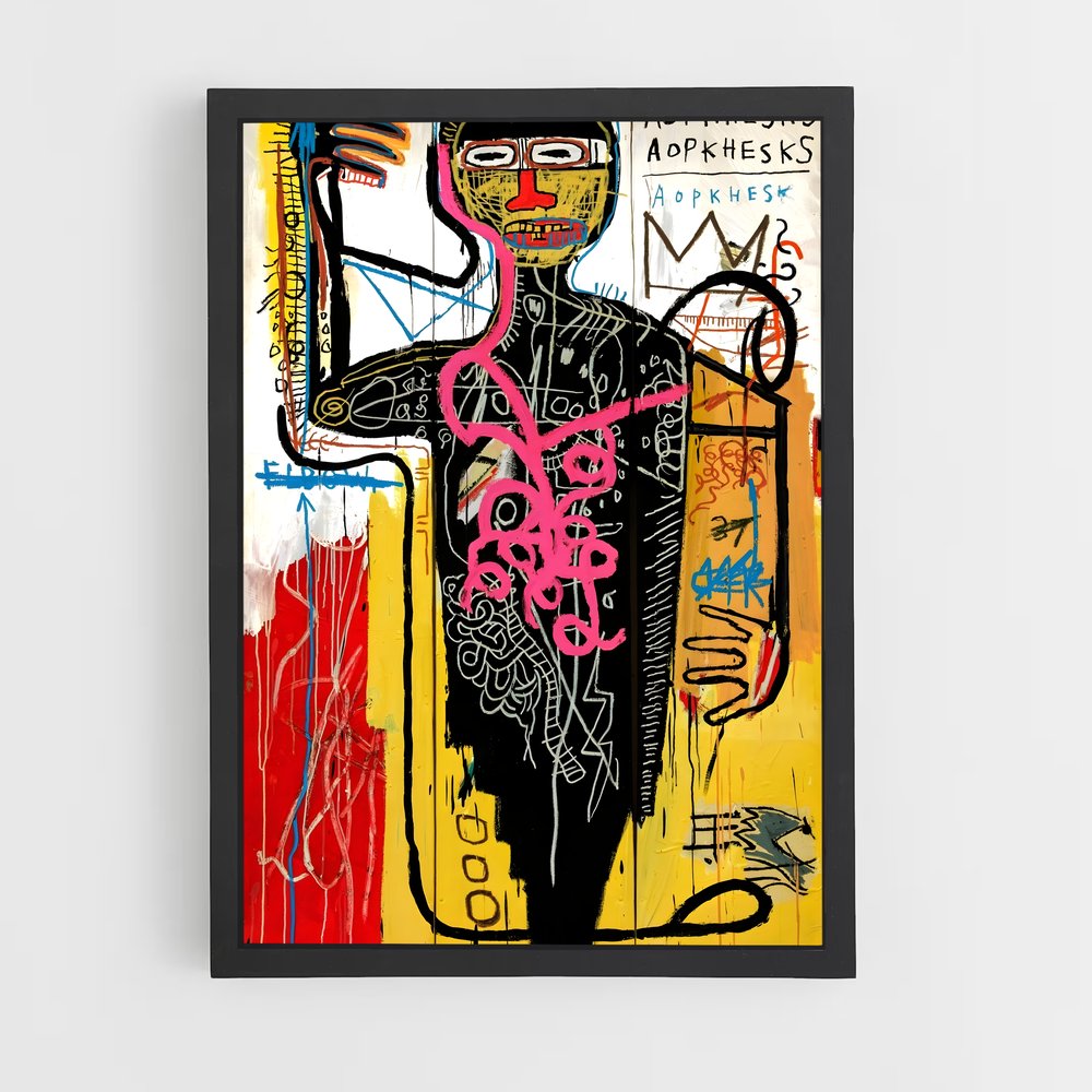 ap-jean-michel basquiat-3 cadre Noir