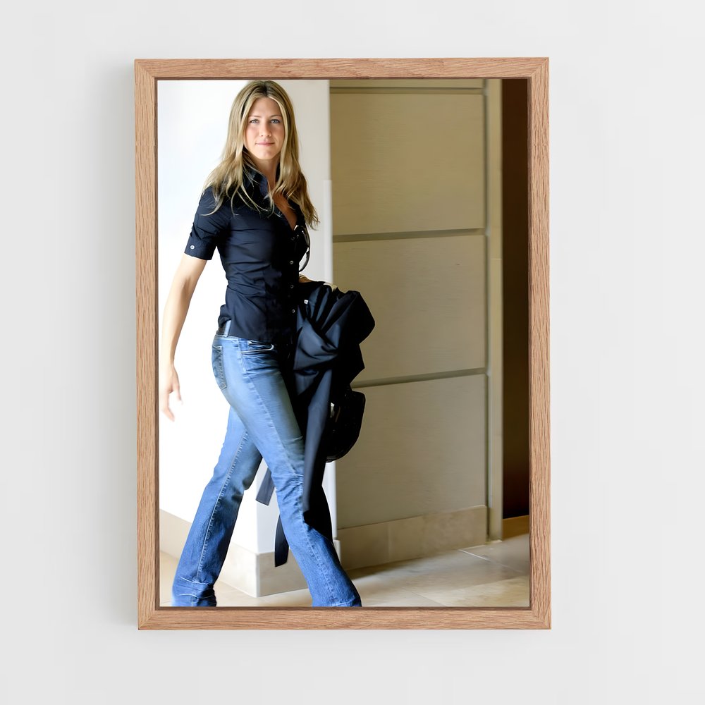 ap-jennifer aniston-5 cadre Bois clair