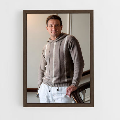 ap-jeremy renner-1 cadre Bois foncé