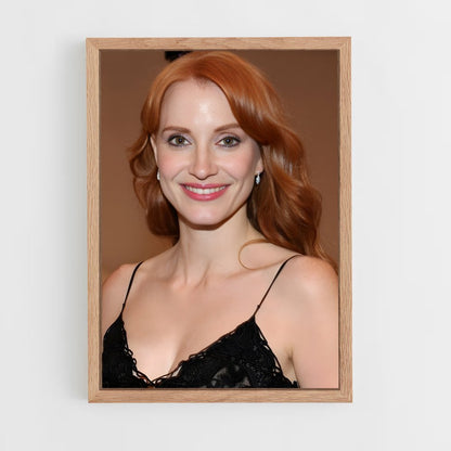 ap-jessica chastain-4 cadre Bois clair
