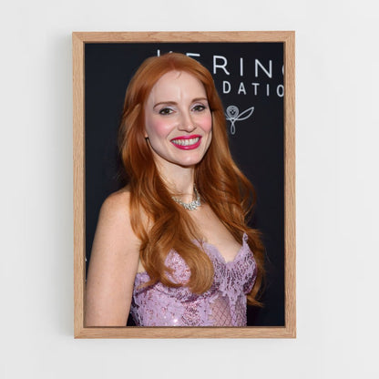 ap-jessica chastain-8 cadre Bois clair