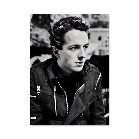 Poster Strummer en Noir et Blanc