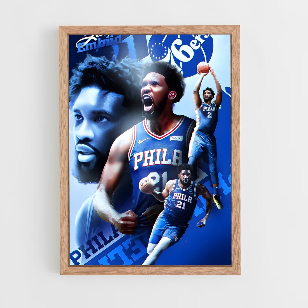 ap-joel embiid-6 cadre Bois clair