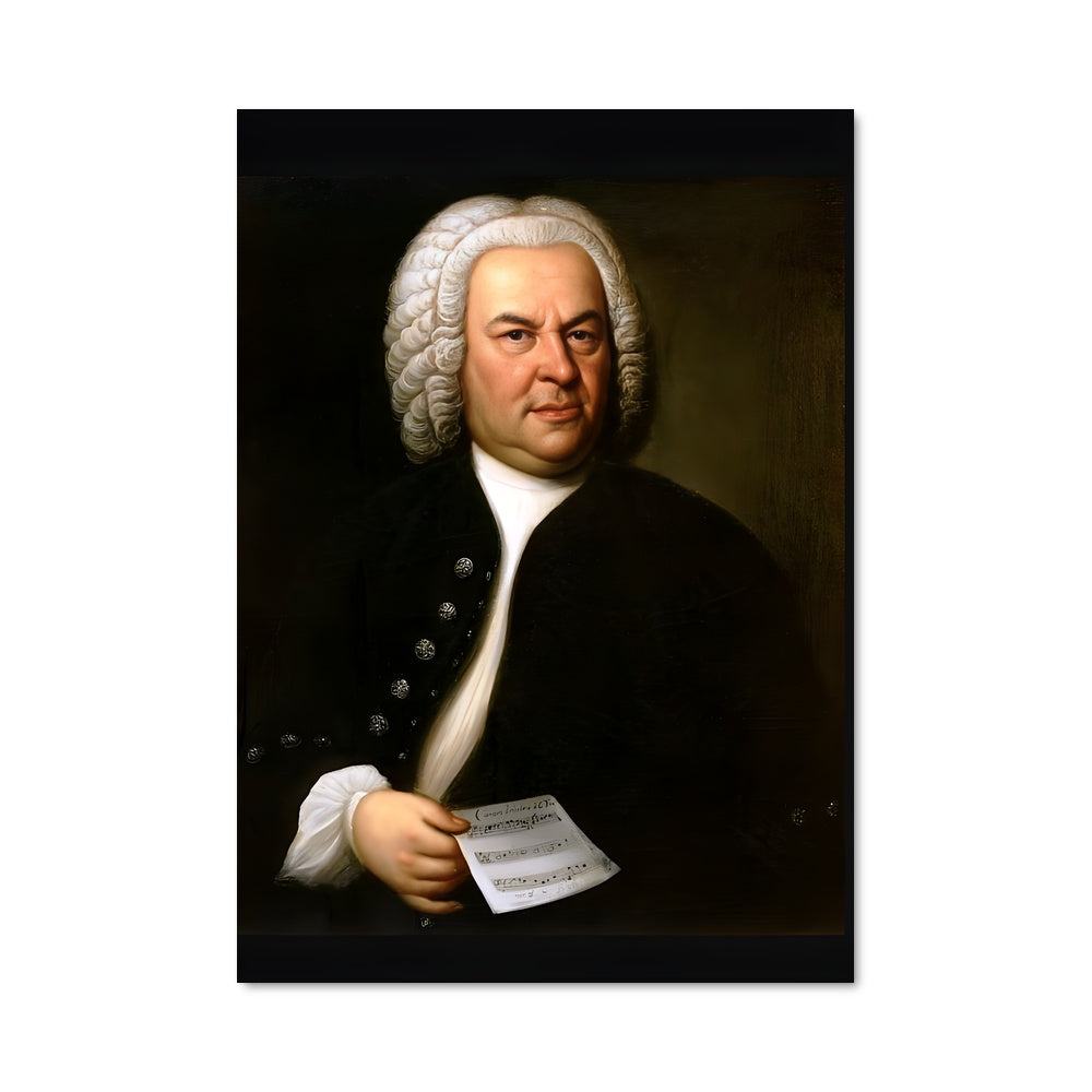 Poster Bach en Noir et Blanc