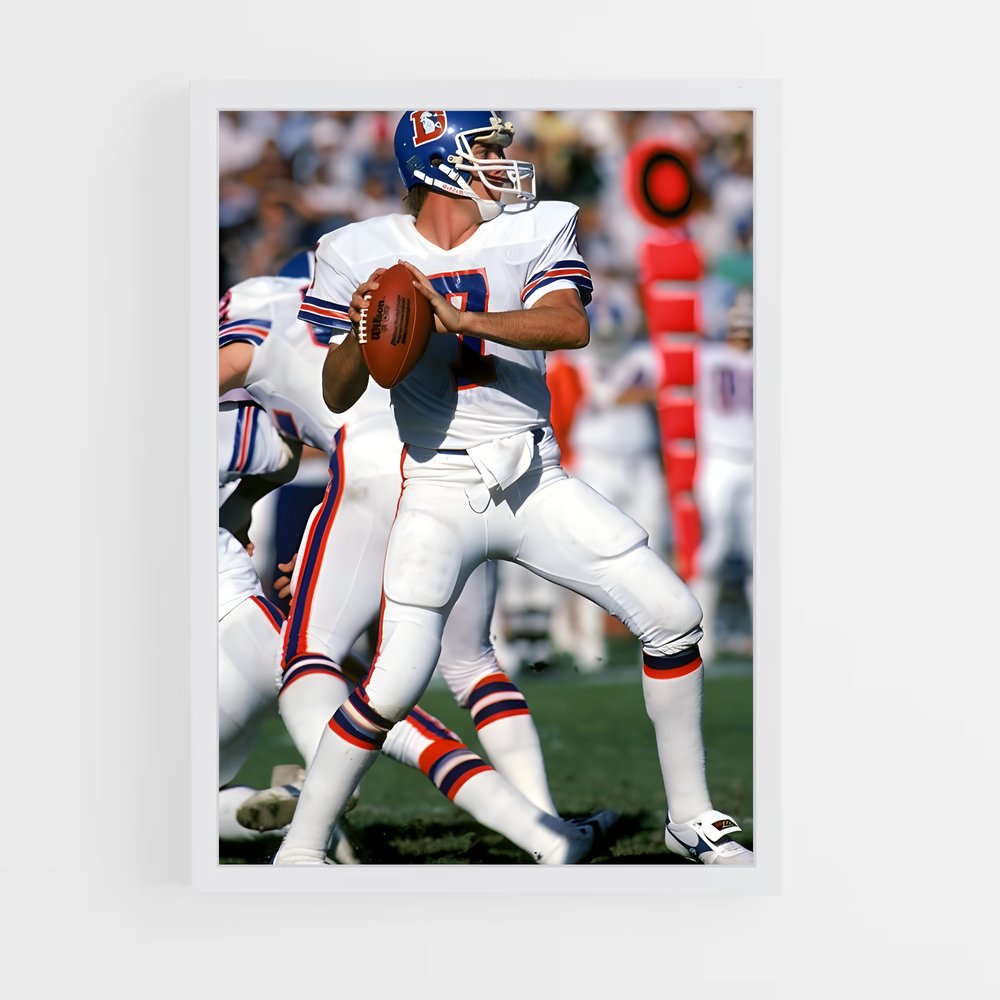 ap-john elway-5 cadre Blanc