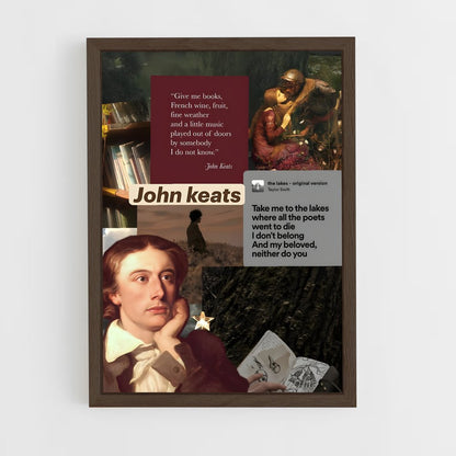 ap-john keats-6 cadre Bois foncé
