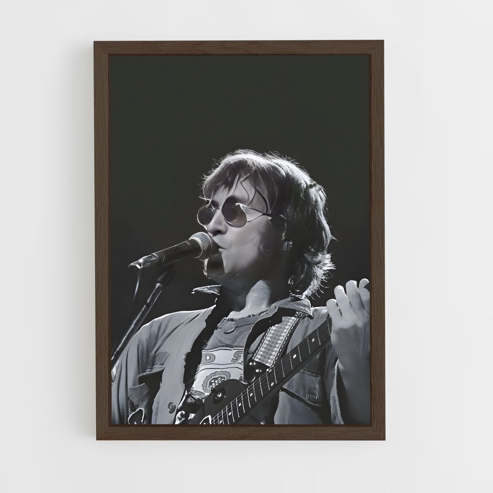 ap-john lennon-10 cadre Bois foncé