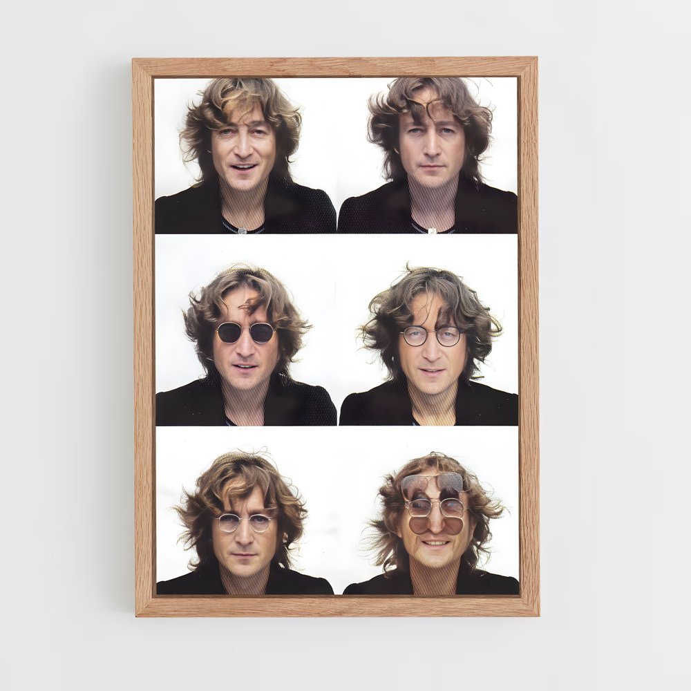 ap-john lennon-8 cadre Bois clair