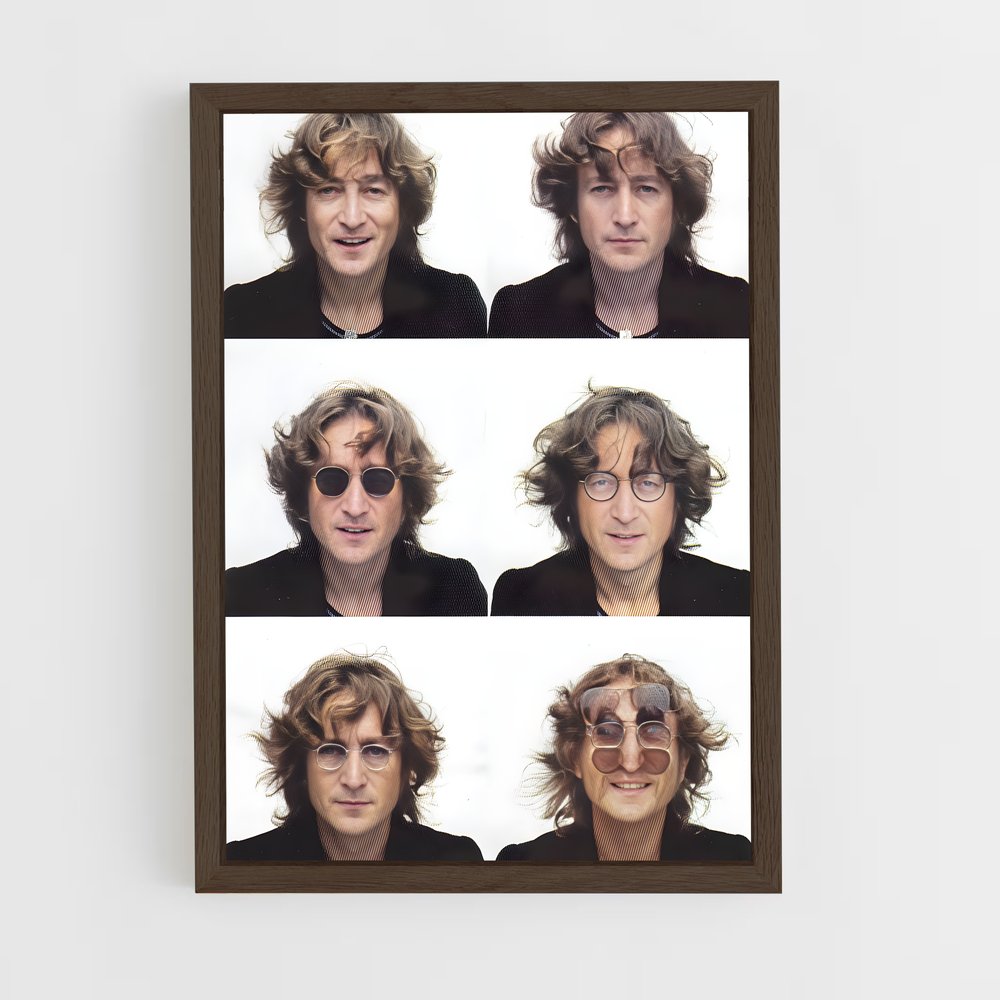 ap-john lennon-8 cadre Bois foncé