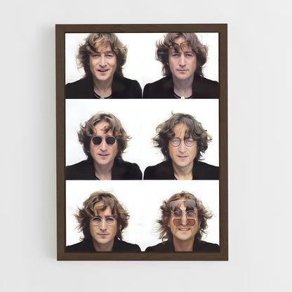 ap-john lennon-8 cadre Bois foncé